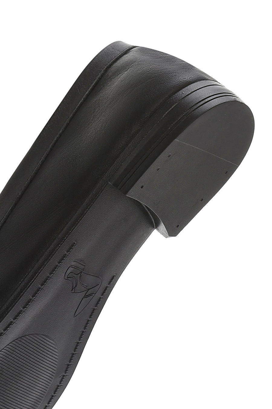 
Women's Black Buckled Leather Loafer
