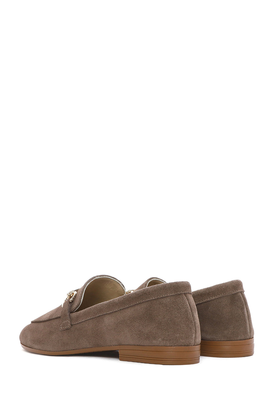 
Women's Mink Buckle Suede Leather Loafer
