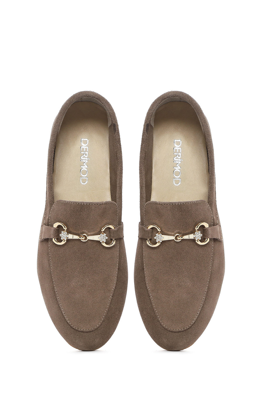 
Women's Mink Buckle Suede Leather Loafer
