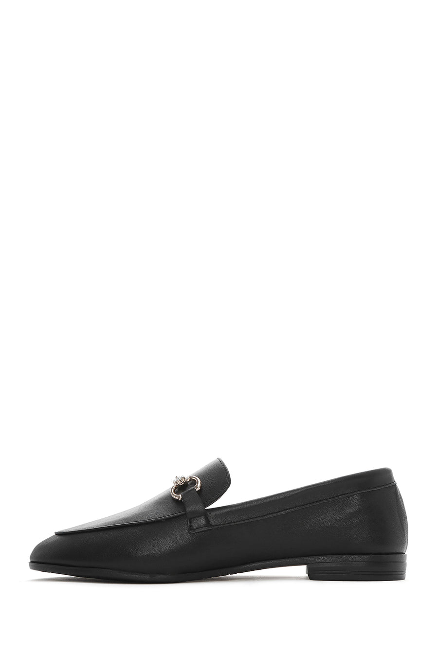 
Women's Black Buckled Leather Loafer
