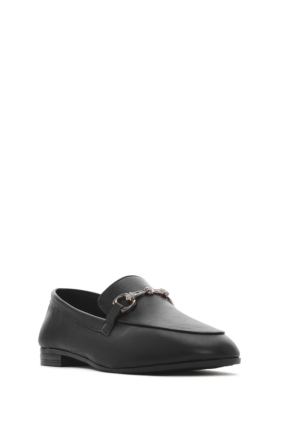 
Women's Black Buckled Leather Loafer
