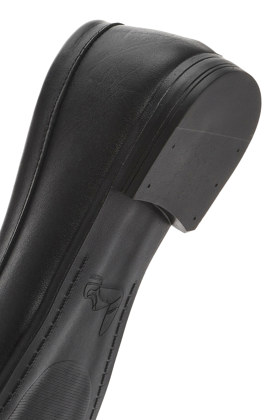 
Women's Black Buckled Leather Loafer
