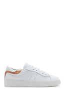 Women's White Lace-Up Leather Sneaker | Derimod