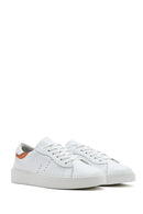 Women's White Lace-Up Leather Sneaker | Derimod