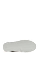 Women's White Lace-Up Leather Sneaker | Derimod