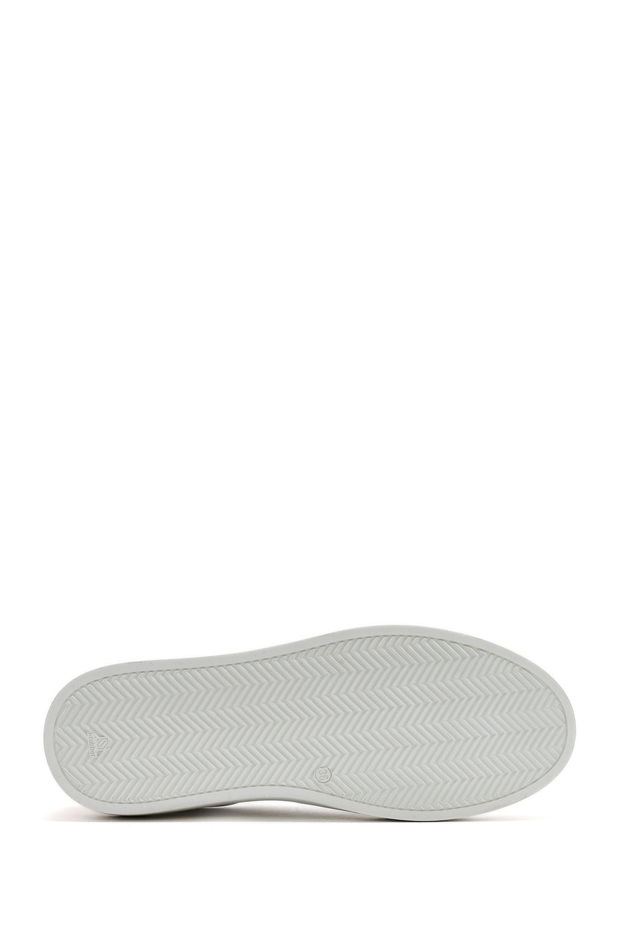 Women's White Lace-Up Leather Sneaker
