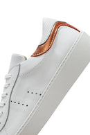Women's White Lace-Up Leather Sneaker | Derimod