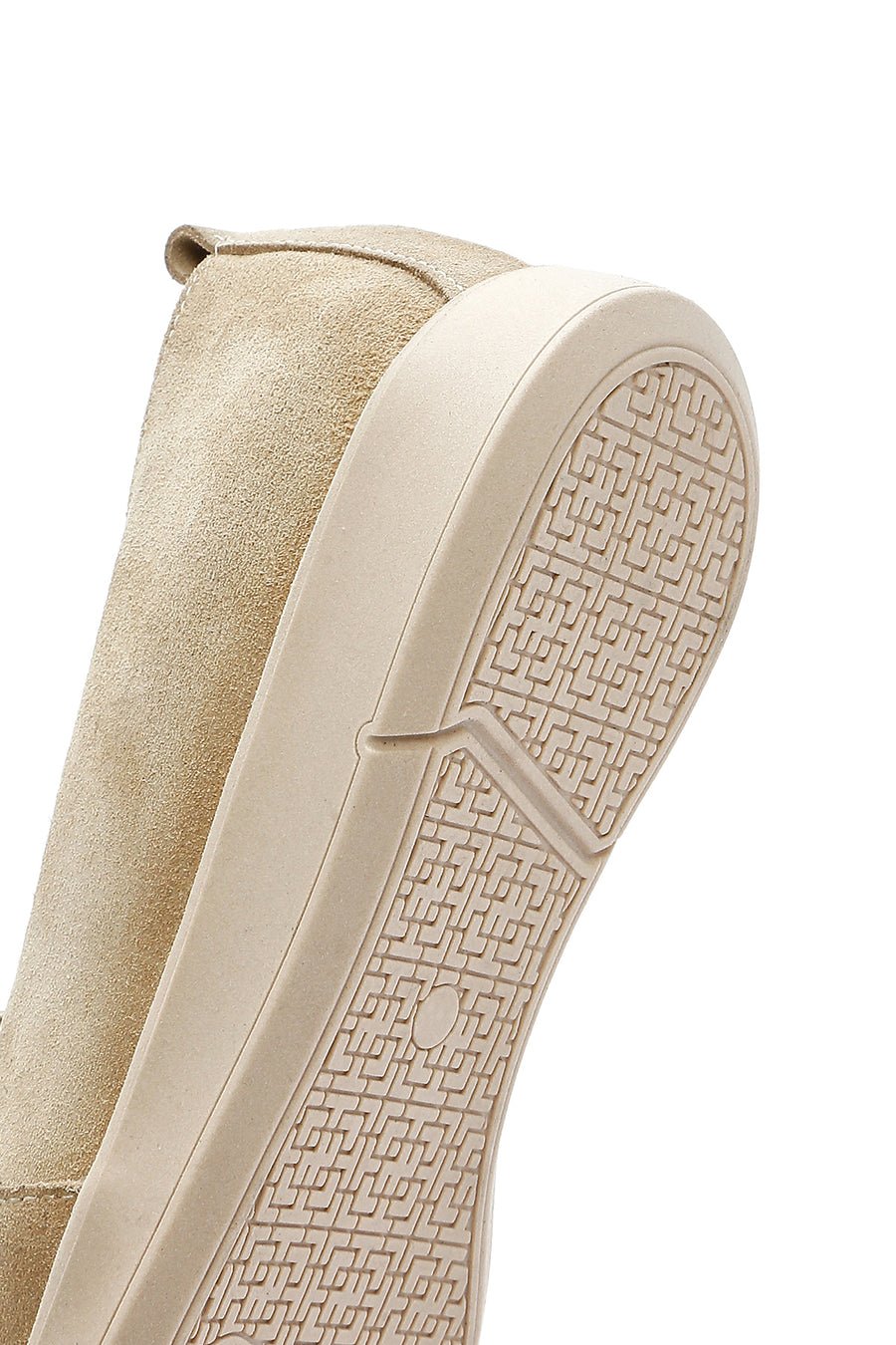 Women's Beige Suede Leather Comfort Loafer
