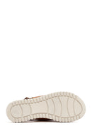 Women's Brown Thick Soled Leather Comfort Sandals | Derimod