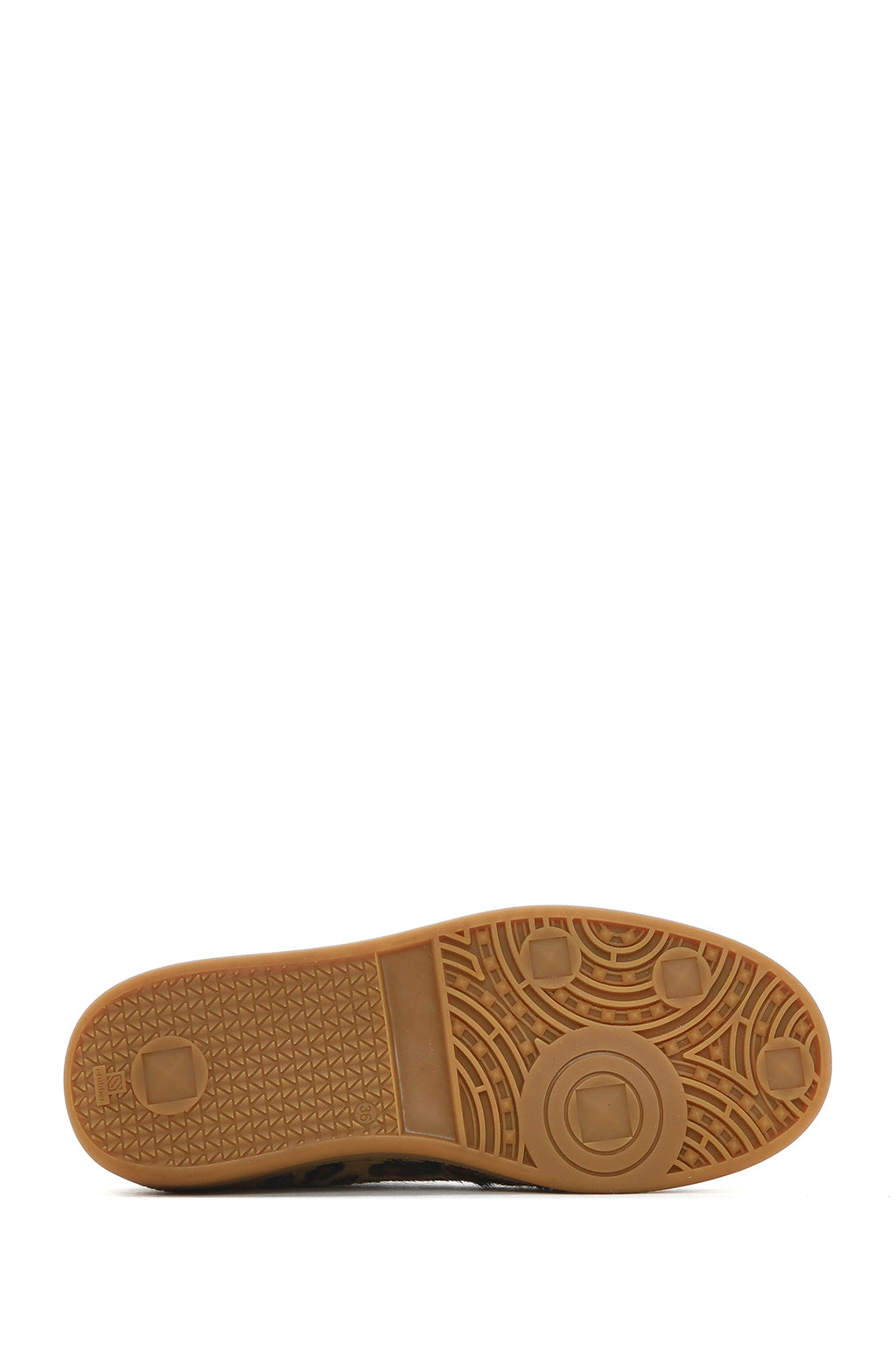 Kadın Leopar Bağcıklı Deri Sneaker