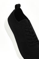 Derimod Zero Women's Black Lace-Up Thick Soled Sneaker | Derimod