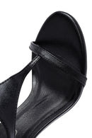 Women's Black Ankle Buckle High Thin Heel Sandals | Derimod