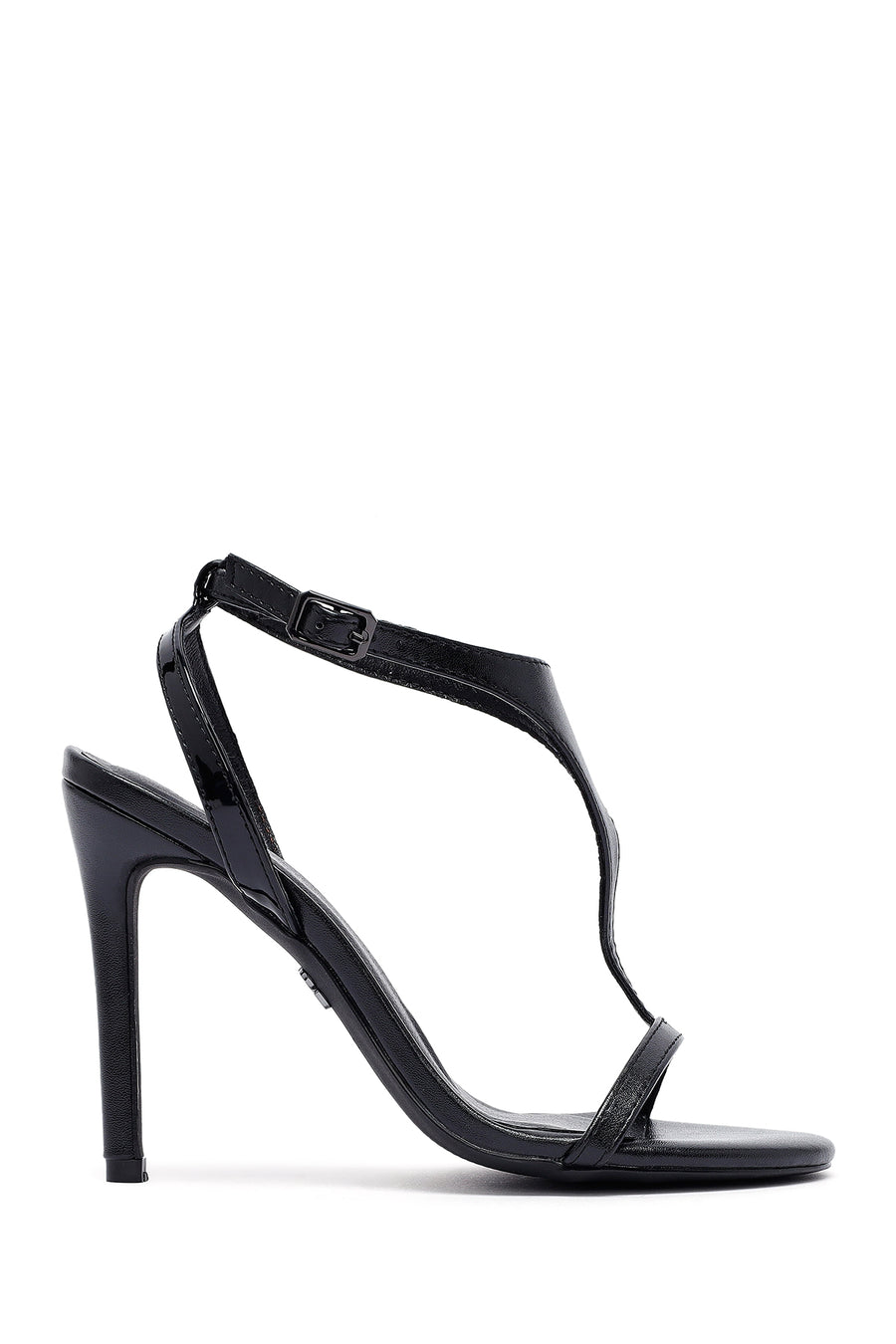 Women's Black Ankle Buckle High Thin Heel Sandals 25SFD443018 | Derimod