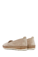 Women's Beige Suede Leather Comfort Loafer | Derimod