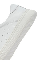 Women's White Lace-Up Leather Sneaker | Derimod