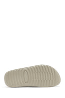 Women's White Leather Comfort Slippers | Derimod