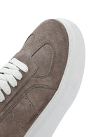 Women's Mink Lace-Up Thick-Sole Suede Leather Sneakers | Derimod