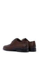 Men's Brown Braided Leather Classic Shoes | Derimod