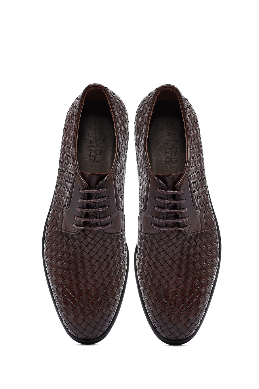 Men's Brown Braided Leather Classic Shoes