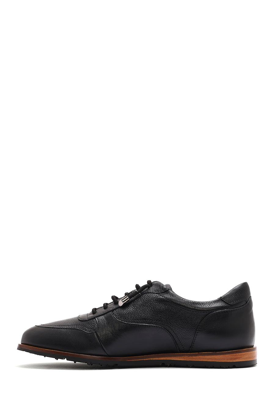Men's Black Lace-up Leather Casual Shoes