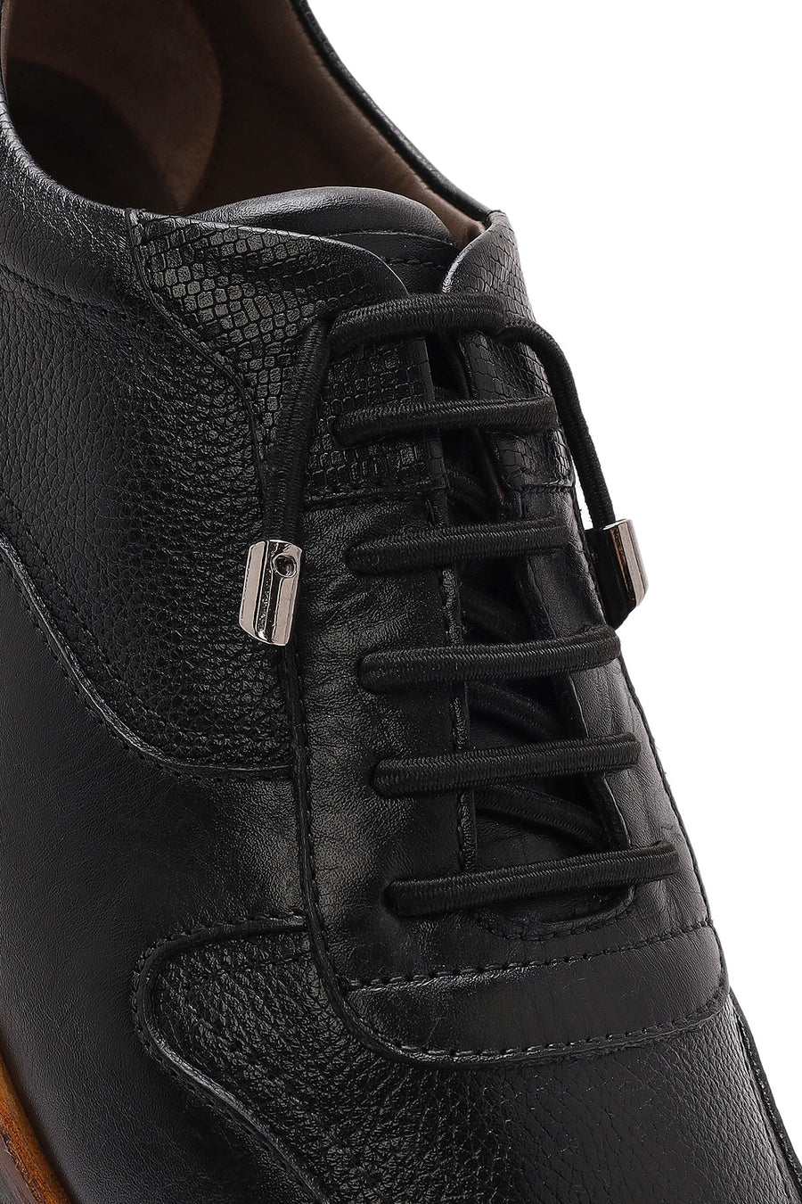 Men's Black Lace-up Leather Casual Shoes