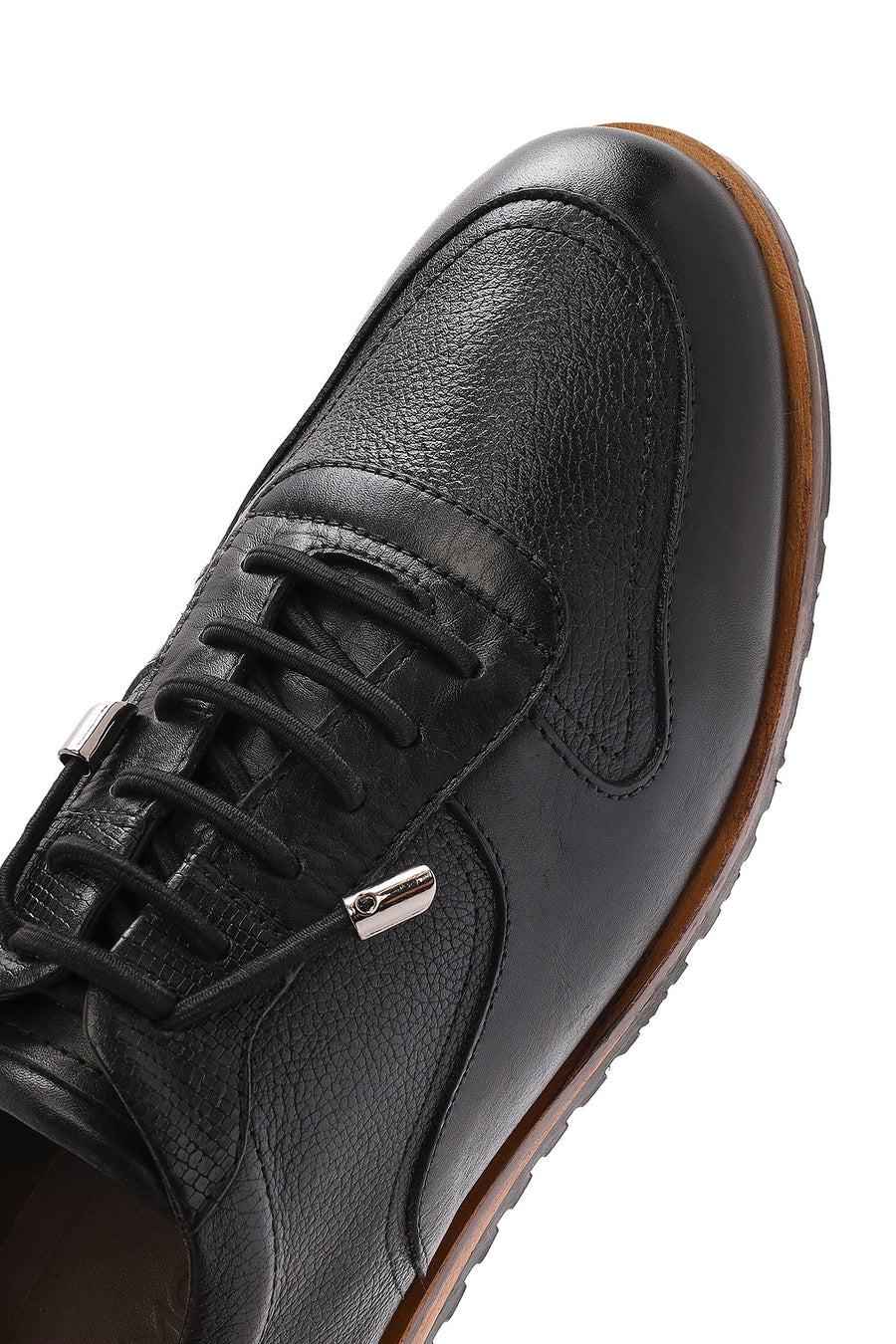 Men's Black Lace-up Leather Casual Shoes