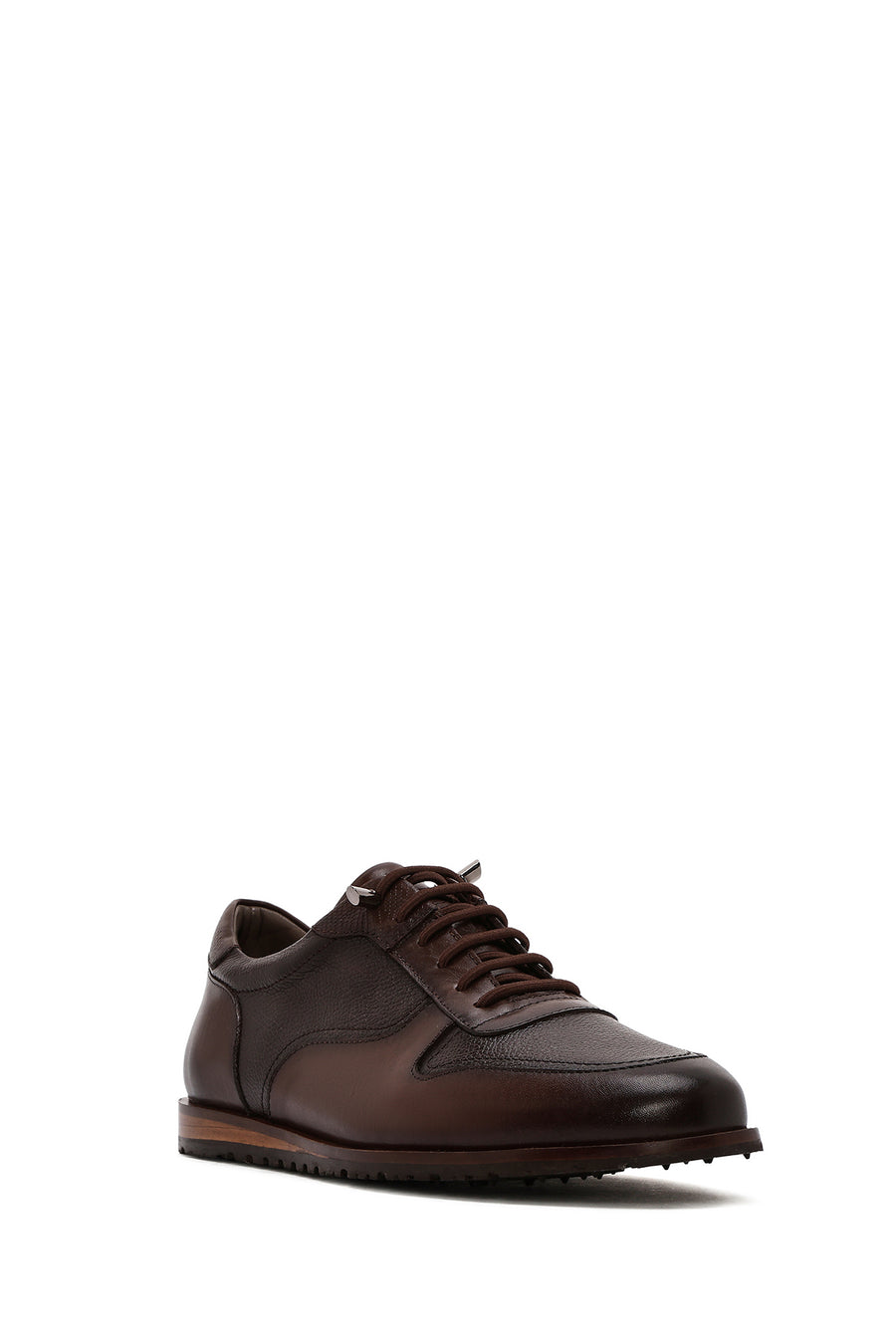 Men's Brown Lace-up Leather Casual Shoes