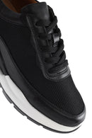 Men's Black Lace-up Leather Sneaker | Derimod