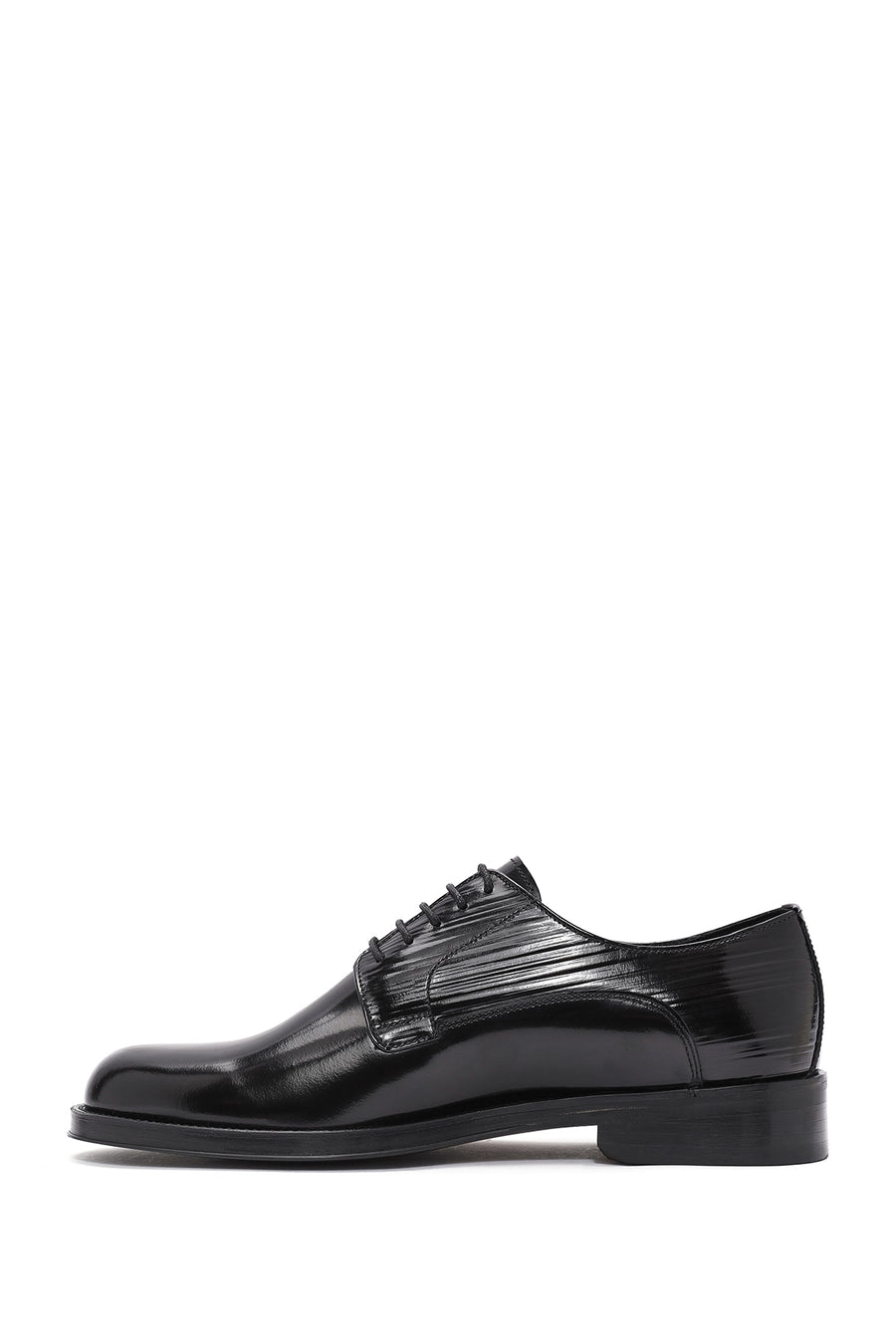 Men's Black Laced Leather Classic Shoes