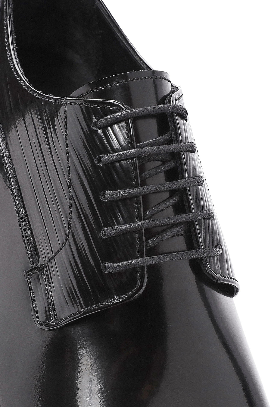 Men's Black Laced Leather Classic Shoes
