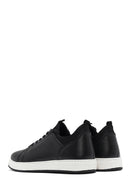 Men's Black Lace-up Leather Sneaker | Derimod