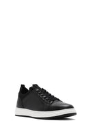 Men's Black Lace-up Leather Sneaker | Derimod