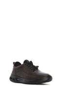 Men's Brown Lace-Up Thick Soled Leather Casual Shoes | Derimod