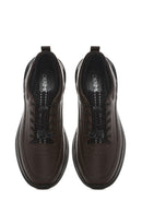 Men's Brown Lace-Up Thick Soled Leather Casual Shoes | Derimod
