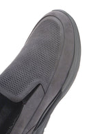 Men's Grey Thick Sole Nubuck Leather Comfort Loafers | Derimod
