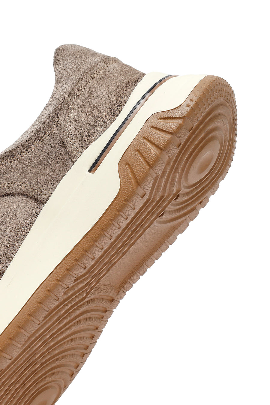 Erkek Bej Bağcıklı Süet Deri Sneaker