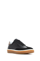Men's Black Lace-up Leather Sneaker | Derimod