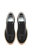 Men's Black Lace-up Leather Sneaker | Derimod