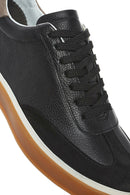 Men's Black Lace-up Leather Sneaker | Derimod