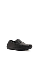 Men's Black Leather Casual Loafer | Derimod