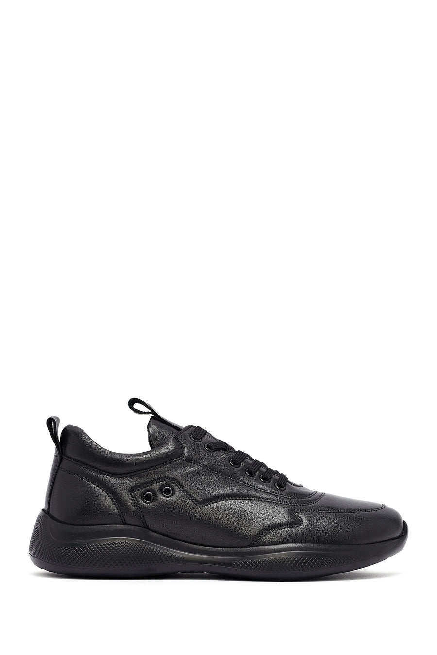 
Men's Black Lace-Up Leather Sneaker
 25SFD642318 | Derimod