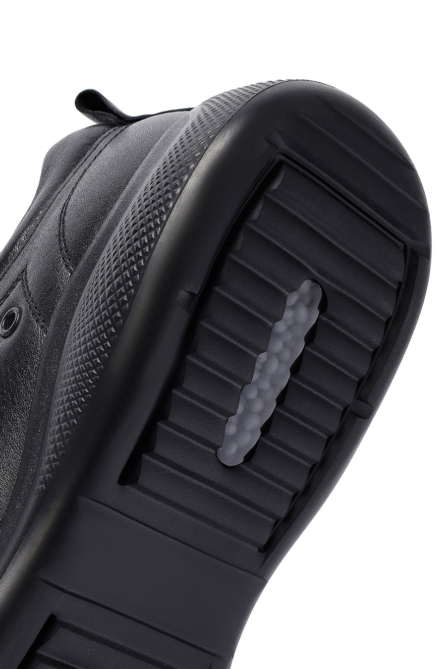 
Men's Black Lace-Up Leather Sneaker
