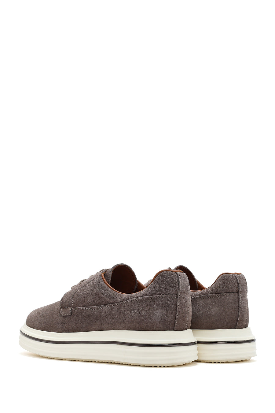 Men's Mink Lace-Up Thick-Soled Suede Leather Casual Shoes