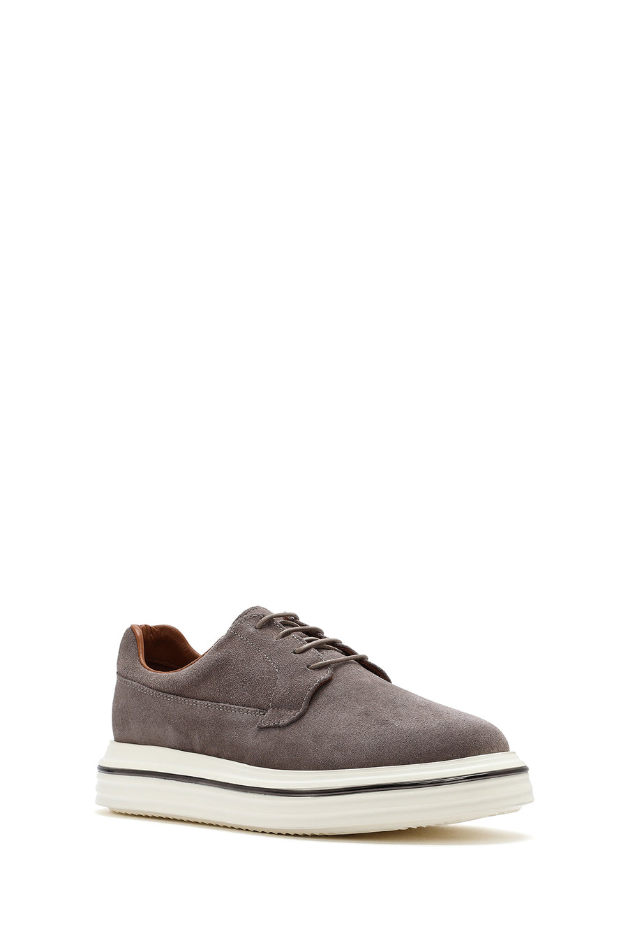 Men's Mink Lace-Up Thick-Soled Suede Leather Casual Shoes