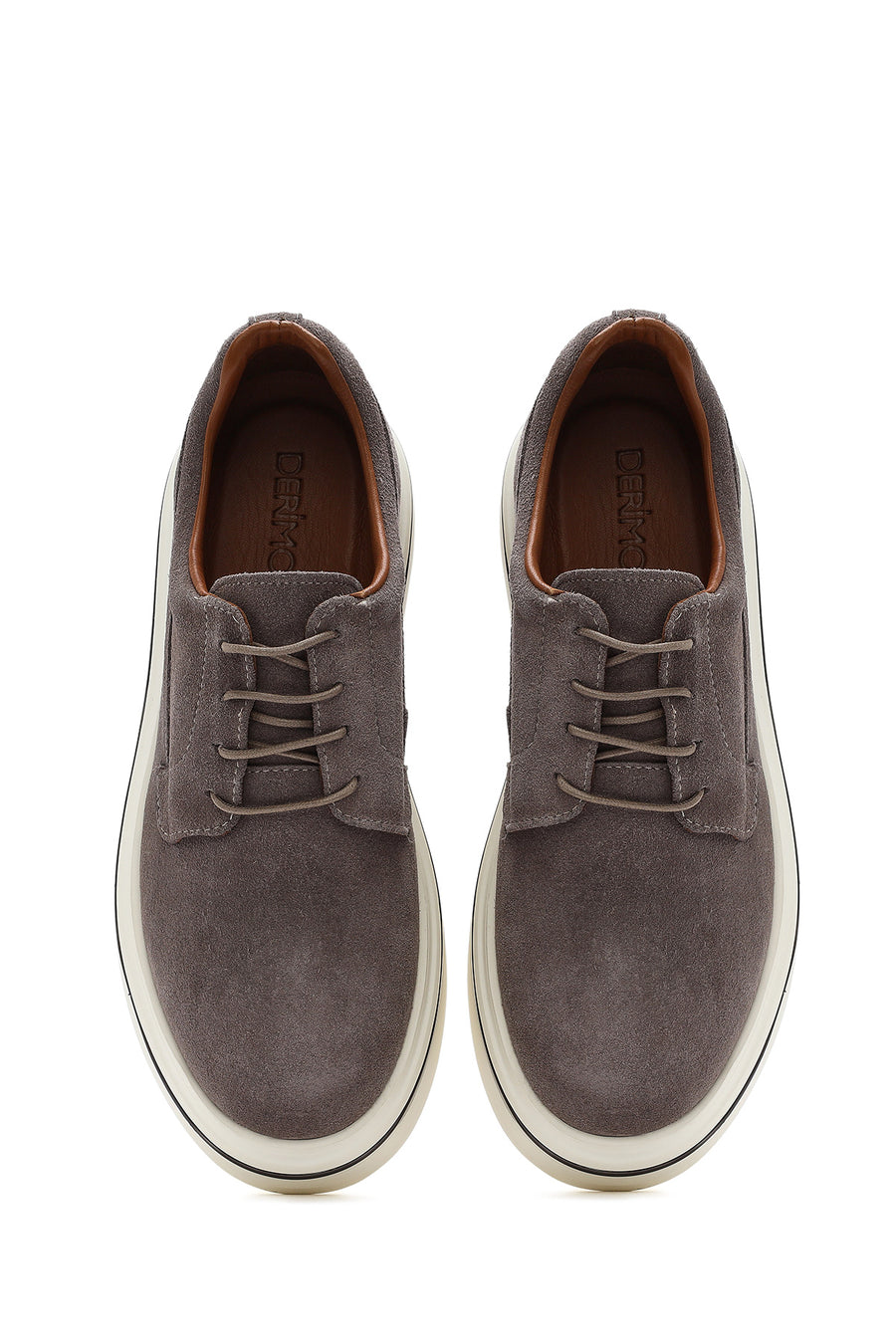 Men's Mink Lace-Up Thick-Soled Suede Leather Casual Shoes