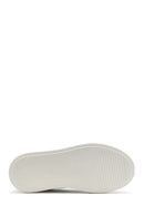 Men's White Thick Sole Lace Up Leather Sneaker | Derimod