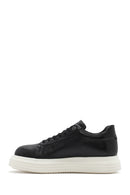 Men's Black Thick Sole Lace Up Leather Sneaker | Derimod
