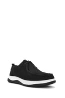 Men's Black Lace-Up Nubuck Leather Comfort Shoes | Derimod