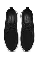 Men's Black Lace-Up Nubuck Leather Comfort Shoes | Derimod