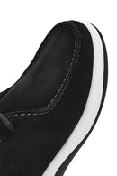Men's Black Lace-Up Nubuck Leather Comfort Shoes | Derimod